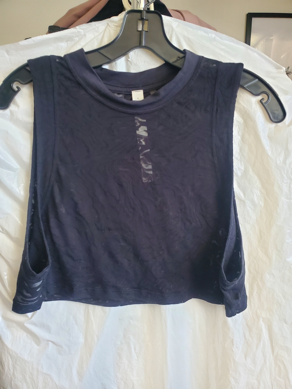 Lululemon All Yours Black Cropped Tank Top Veil